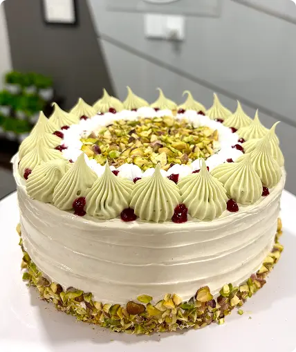 Pistachio Raspberry Cake