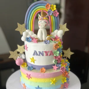 3 Days Rainbow Unicorn Theme – 2 Tier Cake & Cupcakes Master Course